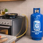 cilindro de 40 libras en estufa de uso domestico